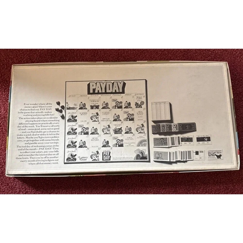 Vintage Payday Board Game Parker Brothers 1970s Complete Classic Family Strategy